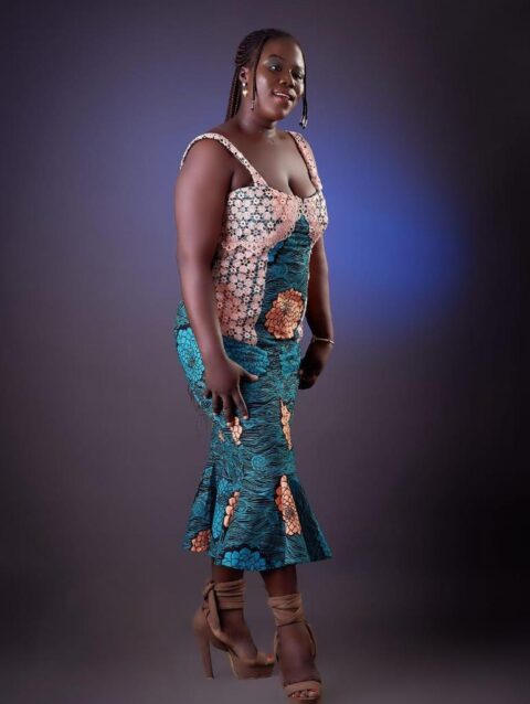Lace & Bloom Fishtail African Print Dress