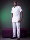Solid Colour Men's 2 Piece Set