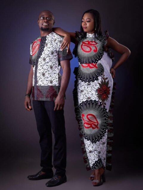 African Heritage Tunic Couple Print Dress