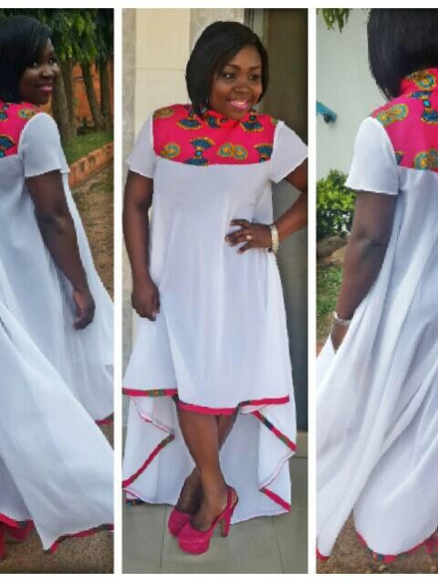 High-Low Cape Shift Dress