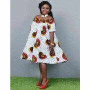African Prints Off-Shoulder Bloom Flare Dress